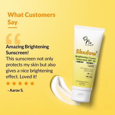 Fixderma: Shadow Brightening Cream Sunscreen SPF50 PA+++  -  50g