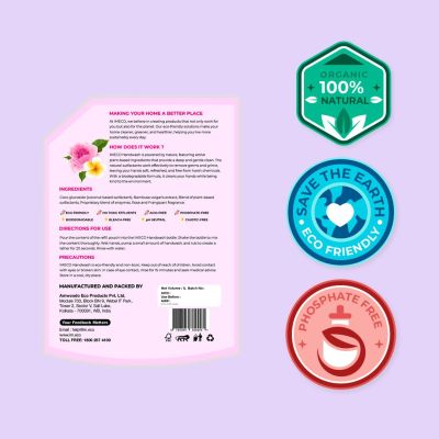 IMECO: Bamboo Handwash Liquid | 99.9% Germs Protection | 1L Pouch | Pack of 2