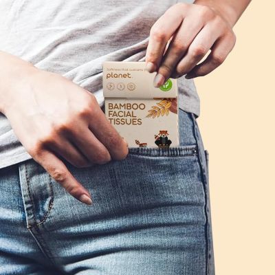IMECO: Bamboo Pocket Tissue | Ultra-Soft Travel Friendly Facial Wipe | 10 Pulls Per Pack | Pack of 2