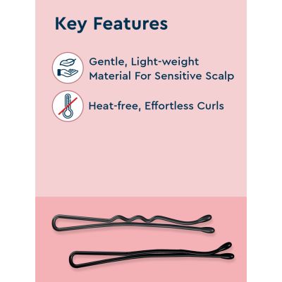 GUBB: Hair Pin 4.5Cm 24 Pcs (12 Pcs Straight & 12 Curved)