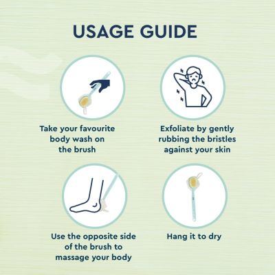 GUBB: 2 In 1 Bath Brush With Long Handle