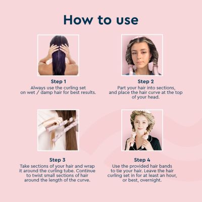 GUBB: Heat Free Hair Curler (2N Hair Band & 1N Hair Curve)