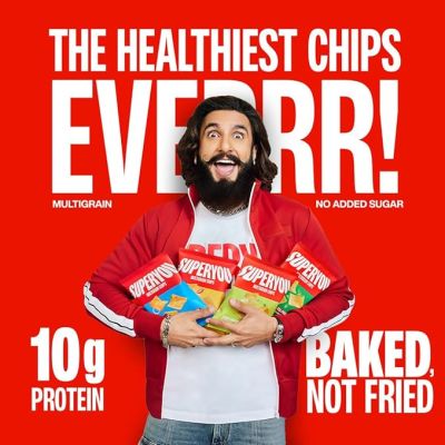 SuperYou: Multigrain Protein Chips - Assorted (Pack of 10) | 10g Protein, 3g Fiber, No Added Sugar, No Palm Oil, Baked