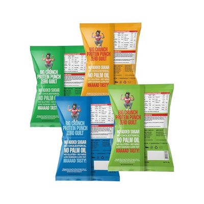 SuperYou: Multigrain Protein Chips - Assorted (Pack of 10) | 10g Protein, 3g Fiber, No Added Sugar, No Palm Oil, Baked