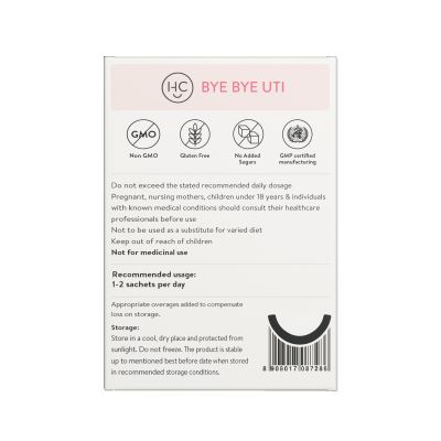 Happy Cultures: Bye Bye UTI with D-Mannose, Cranberry & Probiotics |15 Sachets (2g Each)