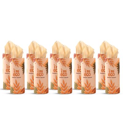 IMECO: Bamboo Car Tissue | 50 Pulls Per Pack | Pack of 10