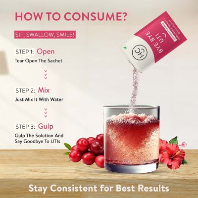 Happy Cultures: Bye Bye UTI with D-Mannose, Cranberry & Probiotics |15 Sachets (2g Each)