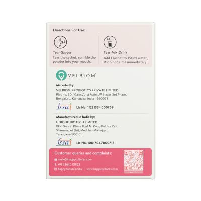 Happy Cultures: Bye Bye UTI with D-Mannose, Cranberry & Probiotics |15 Sachets (2g Each)