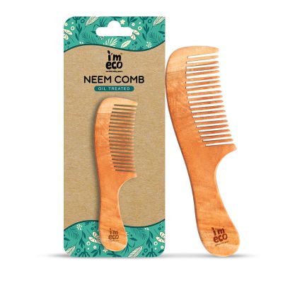 IMECO: Wide Tooth Neem Wood Comb | Neem Comb  | Unisex | Pack of 1