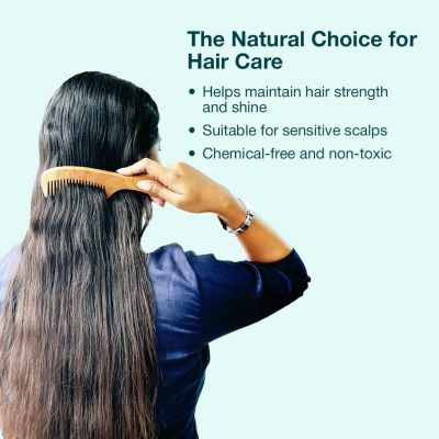 IMECO: Combo Of Dual Tooth & Wide Tooth Neem Wood Comb & Bamboo Paddle Hair Brush | Unisex I Pack of 3