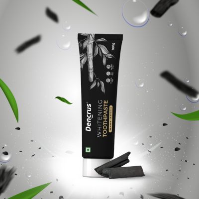 DENCRUS: Charcoal Toothpaste | Fluoride-Free | 100gm