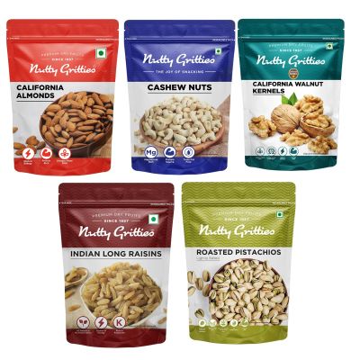 Nutty Gritties: Platinum Hamper Premium Dry Fruits Gift Box 1kg