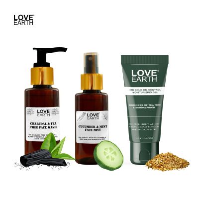 Love Earth: Anti Acne Kit for Oily Acne-Prone Skin - 250gm