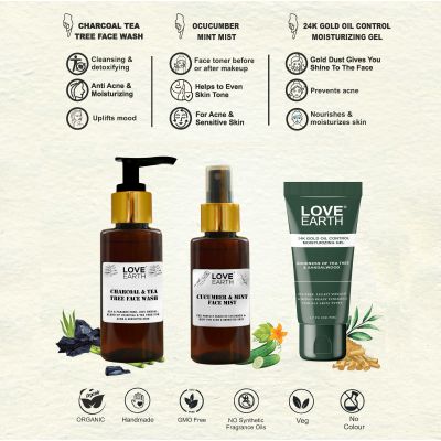 Love Earth: Anti Acne Kit for Oily Acne-Prone Skin - 250gm