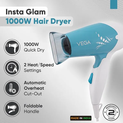 VEGA: Vega Insta Glam 1000 Watts Hair Dryer