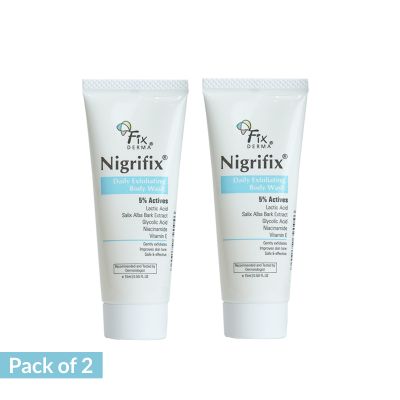 Fixderma: Nigrifix Exfoliating Body Wash Gentle Exfoliating Shower Gel Pack of 2 -15ml