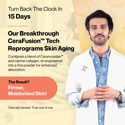 SETU: Youthful with 8g Marine Collagen + Ceramosides™ for 4X Faster Hydration | Supplement to Reduce Wrinkles, Fine Lines & Support Healthy Skin | Collagen Powder For Women & Men | (60 Servings)