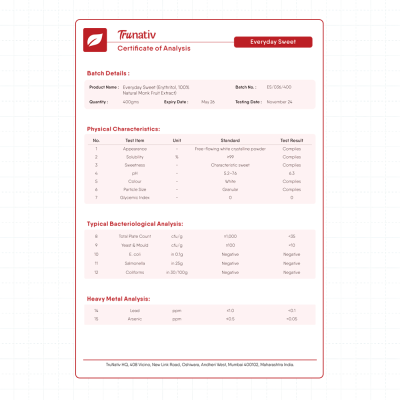 TruNativ: Monk Fruit Extract Natural Sweetner Pack of 2 480g