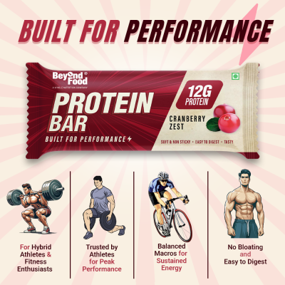 Beyond Food: Protein Bars - Cranberry Zest (Pack of 6)