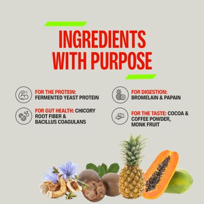 SuperYou: Pro Fermented Yeast Protein | 24g Protein| Coffee | Peak Absorption | Superior Muscle Recovery | Gut Friendly + 1Bn CFU Probiotics | PDCAAS of 1 - 1kg