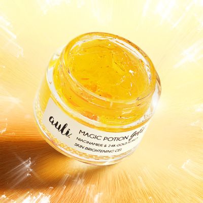 AULI: Niacinamide & 24k Gold Flakes Hydrator - MAGIC POTION GOLD 60gm