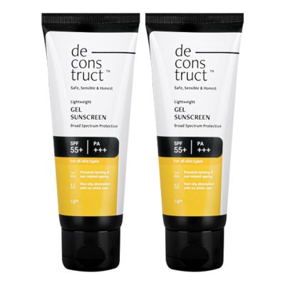 Deconstruct Skincare: Lightweight Gel Sunscreen - SPF 55+ And PA+++ 5gm*2