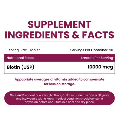 Vlado's Himalayan Organics: Biotin10000Mcg High Potency - 90 Tablets