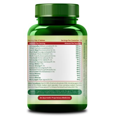 Vlado's Himalayan Organics: Testosterone Booster for Men  2800mg | 17+ Ayurvedic Herbs - 90 Veg Tablets