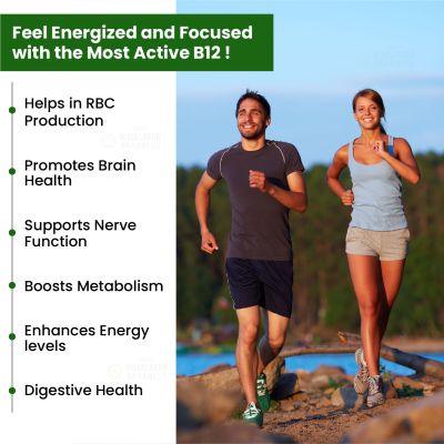 Vlado's Himalayan Organics: Vitamin B12 Supplements 500 mcg - Methylcobalamin B12 Vitamin Tablets - 60 Veg Tablets