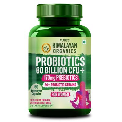 Vlado's Himalayan Organics: Probiotics Supplement 60 Billion CFU+ Gut Health Supplements for women  60 Capsules