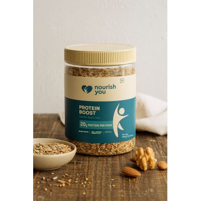 Nourish You: Protein Boost 6 in 1 Trail & Nuts Super Seed Mix 300gm Jar