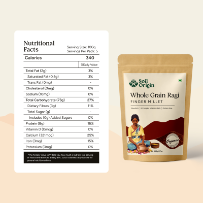Soil Origin: Ragi Whole (Finger Millet)  500gm