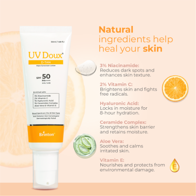 Brinton : Uv Doux D-Tan Aqua Sunscreen Lotion Spf 50  50ml