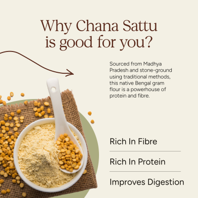 Soil Origin: Chana Sattu (Stone Ground)  500gm