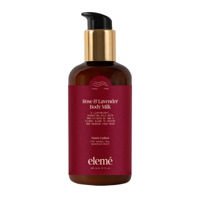 Eleme: Rose & Lavender Lightweight Body Milk with Chamomile & Pro Vitamin B5