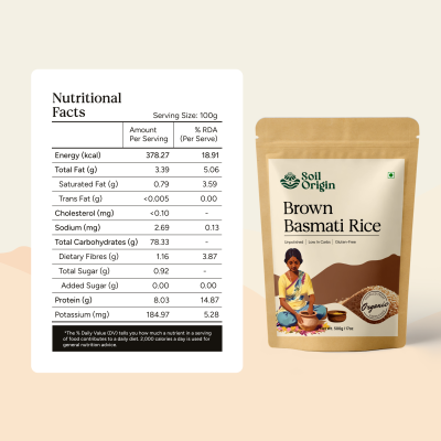 Soil Origin: Brown Bashmati Rice  500gm