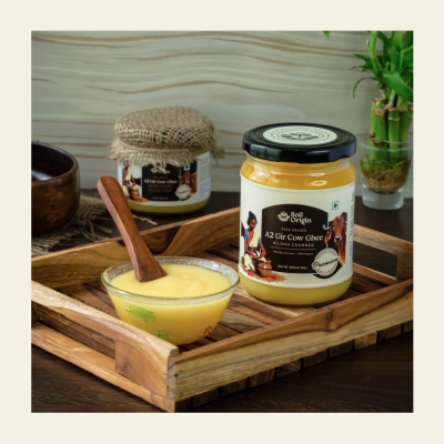 Soil Origin: A2 Gir Cow Ghee (Bilona Churned)  500ml