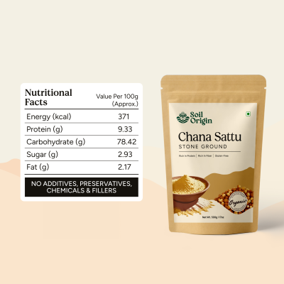 Soil Origin: Chana Sattu (Stone Ground)  500gm