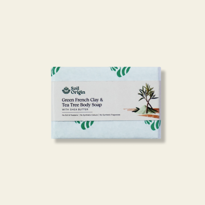 Soil Origin: Green French Clay & Tea Tree Body Soap  100gm