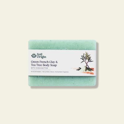 Soil Origin: Green French Clay & Tea Tree Body Soap  100gm