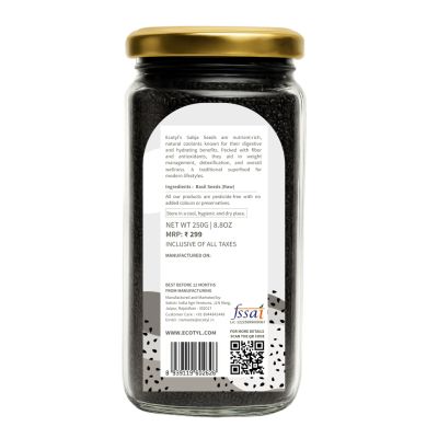 Ecotyl: Basil Seeds | Sabja Seeds  | 250gm