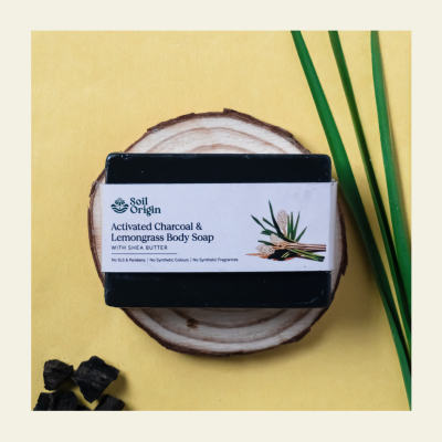 Soil Origin: Activated Charcoal & Lemongrass Body Soap   100gm