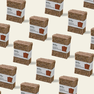 Soil Origin: Coconut Coil Scrubber Pad (Dishwasher)  Set of 5