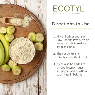 Ecotyl: Raw Banana Powder | Supports Gut Health | 200gm