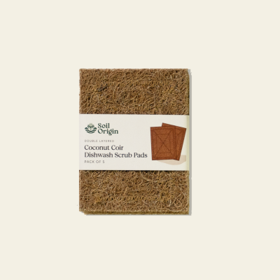 Soil Origin: Coconut Coil Scrubber Pad (Dishwasher)  Set of 5