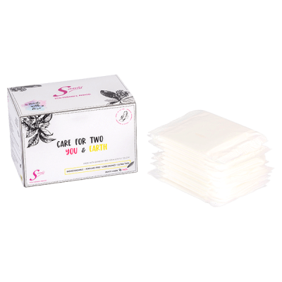 Saathi: Panty Liners Bamboo Fiber Sanitary Pads - pack of 24