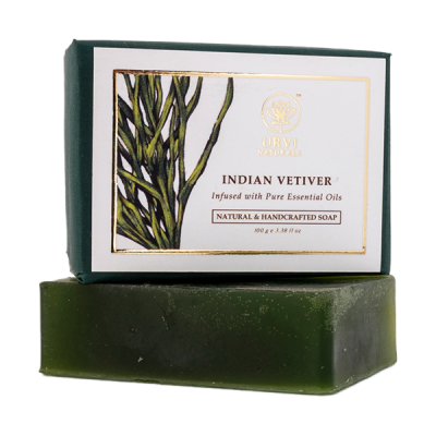 Urvi Naturals: Urvi Naturals Indian Vetiver Soap - 100gm