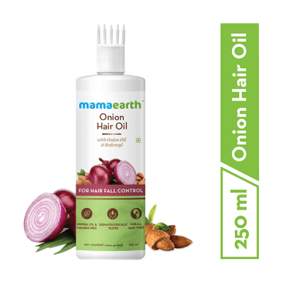 Mamaearth: Onion Hair Oil for hair growth with Onion & Redensyl for Hair Fall Control - 250ml