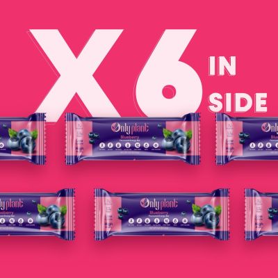 Only plant: Blueberry Energy Bar - 300 gm (Pack of 6)