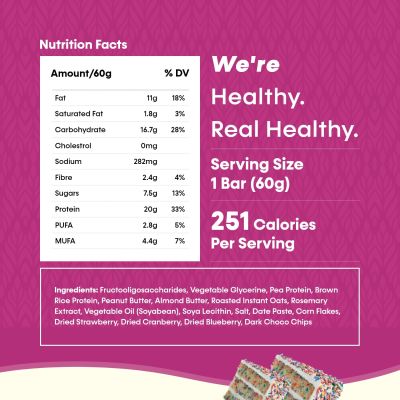 Only plant: Birthday Cake Protein Bar - 460 gm (Pack of 6)